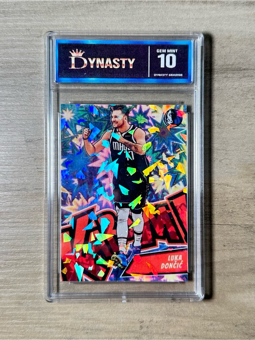 Luka Dončić Gem Mint 10 2022 Panini Kaboom #1 Novelty Basketball Card.